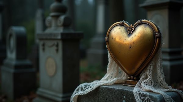 Hommage durable avec une décoration de tombe cœur